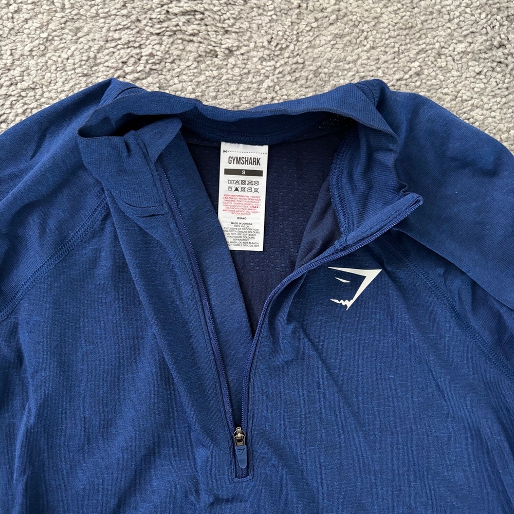 Gymshark Women’s Blue Quarter Zip - Picture 2 of 5